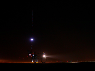 Rocket Bike in a Dust Storm, Burning Man photo