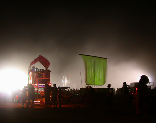 Dust Storm at Rocket Launch, Burning Man photo