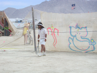 Tennis Match, Burning Man photo