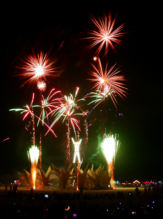 Fireworks, Burning Man photo