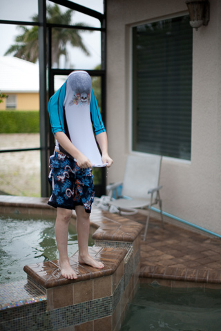 Ben Jumping in the Pool, Marco Island photo