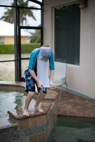 Ben Jumping in the Pool, Marco Island photo