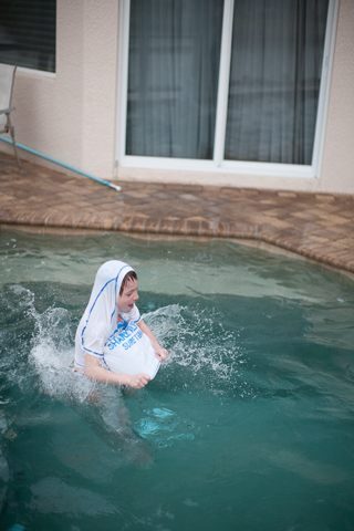 Sean Jumping in the Pool, Marco Island photo