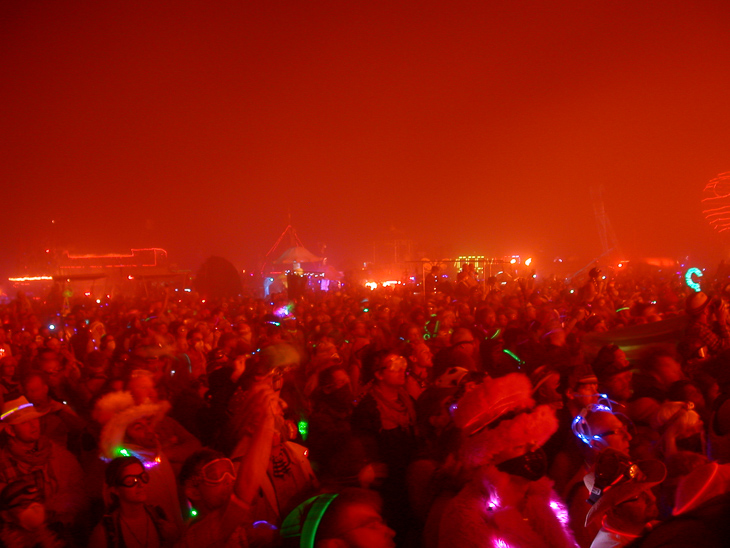 Crowd at the Burn, Burning Man photo