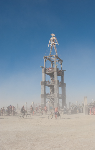 Dust Storm at the Man, Burning Man photo