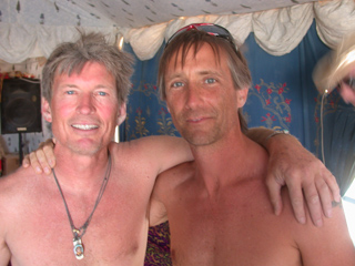 Tom and Marc, Burning Man photo