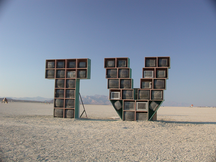 T.V., Burning Man photo