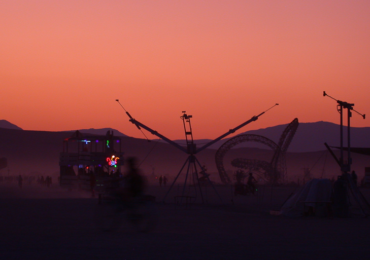 Sunset on the Playa, Burning Man photo