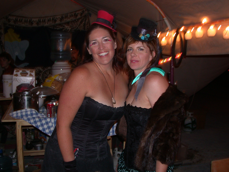 Katie and Julie, Burning Man photo