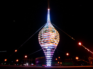 Tall Light Beacon, Burning Man photo