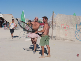 The Giant Tennis Racquet, Burning Man photo
