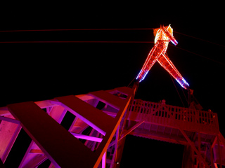 The Man Walking, Burning Man photo