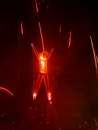 The Man Starts to Burn, Burning Man photo