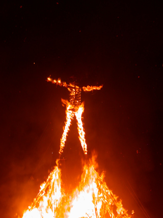 The Man on Fire, Burning Man photo