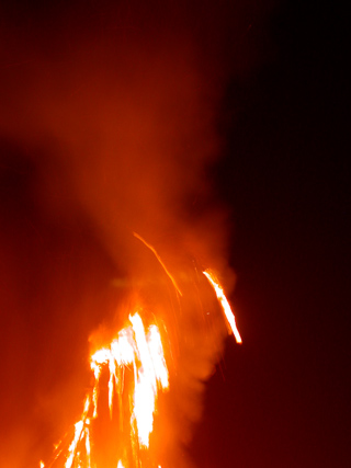 The Man Falls, Burning Man photo