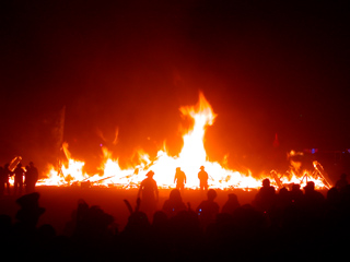 Fireman at the Burn, Burning Man photo