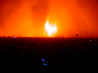 Burners Storm the Man, Burning Man photo