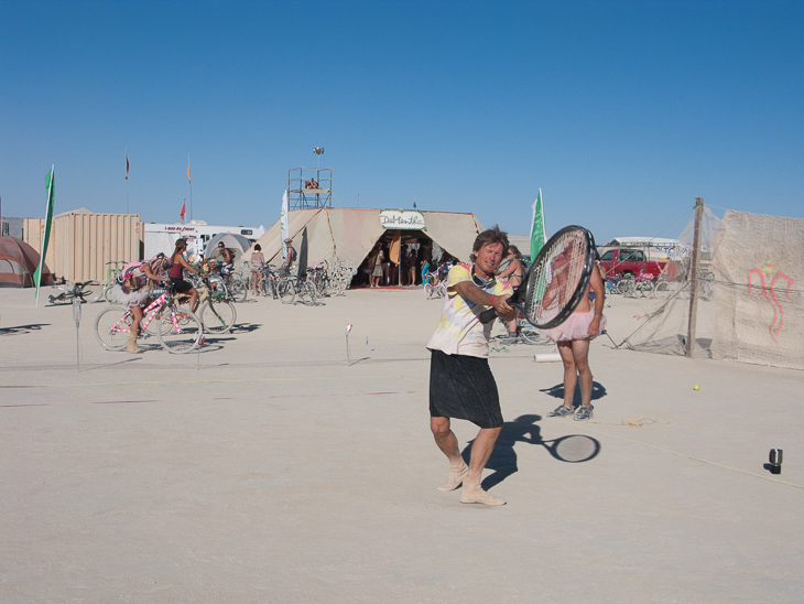 Tom with the Giant Racquet, Ganesh Camp photo