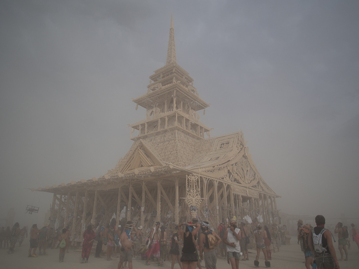 Temple in a Dust Storm, Burning Man photo