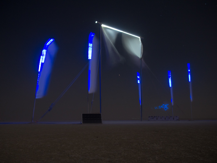 Playa Art in a Dust Storm, Burning Man photo