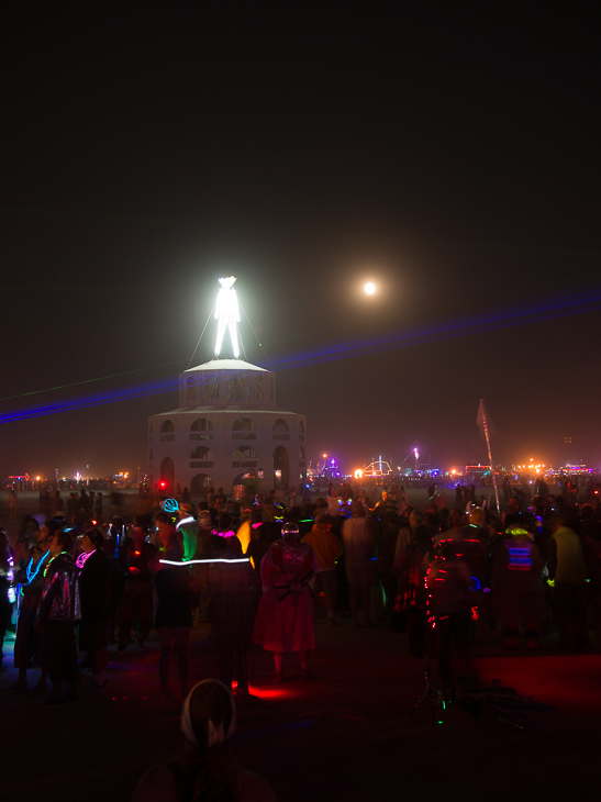 Crowd Gathers for the Burn, Burning Man photo