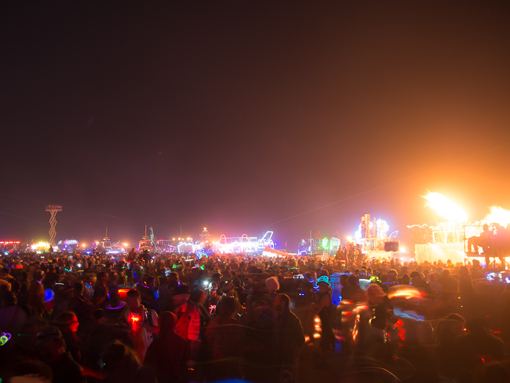 Crowd After the Burn, Burning Man photo