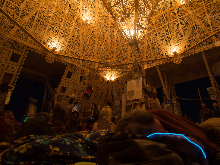 Asleep in the Temple, Burning Man photo