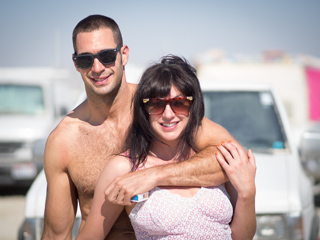 Ben and Nachelle, Burning Man photo