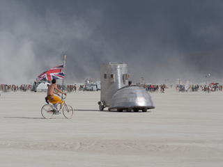 Dust Storm at the Man, Burning Man photo