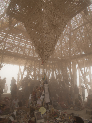 Temple in a Dust Storm, Burning Man photo