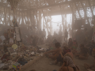 Temple in a Dust Storm, Burning Man photo