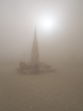 Temple in a Dust Storm, Burning Man photo