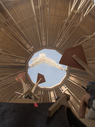 Looking Up at the Man, Burning Man photo
