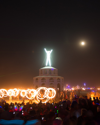 Fire Dancers at the Burn, Burning Man photo