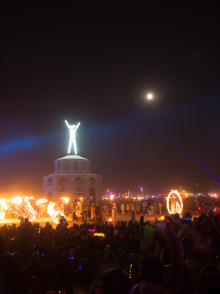 Fire Dancers at the Burn, Burning Man photo