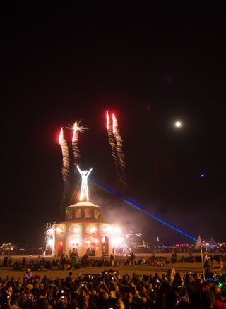 The Fireworks Begin, Burning Man photo
