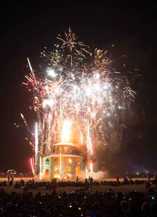 Fireworks at the Burn, Burning Man photo