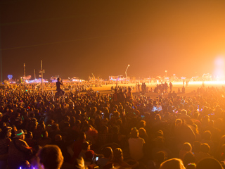 Crowd Watching the Burn, Burning Man photo