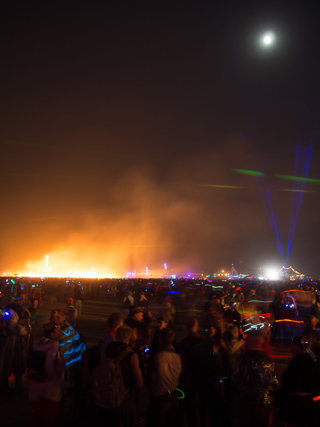 Crowd After the Burn, Burning Man photo