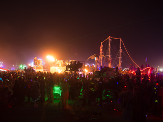 Crowd After the Burn, Burning Man photo