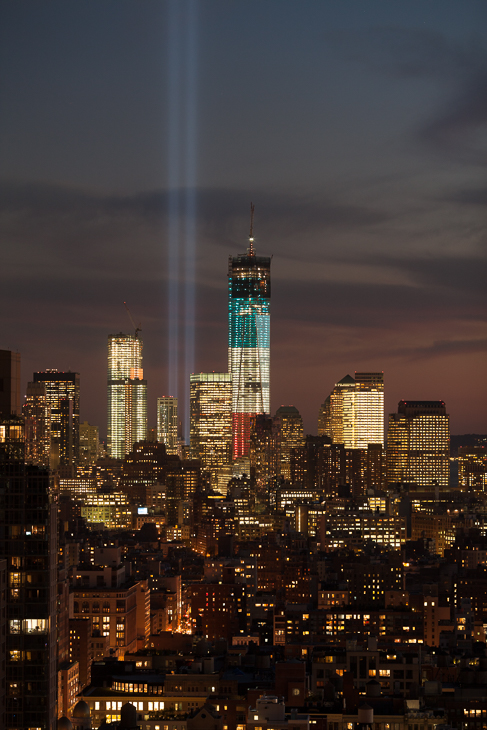 Twin Beams, Tribute in Light photo