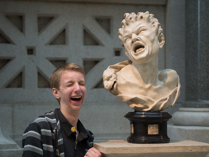 Aidan with Marsyas, New York with Aidan photo