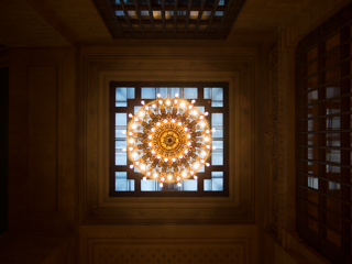 Chandelier and Skylight, Grand Central Terminal photo