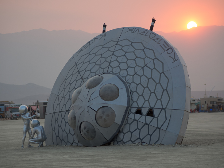 Saucer Down, Burning Man photo