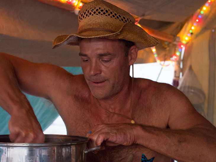 Erik in the Kitchen, Burning Man photo