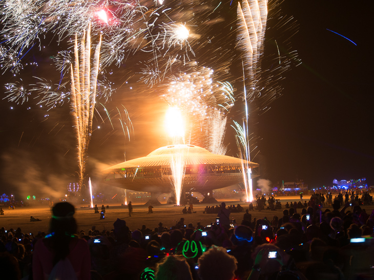 Fireworks at the Burn, Burning Man photo