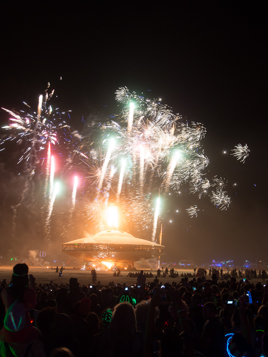 Fireworks at the Burn, Burning Man photo