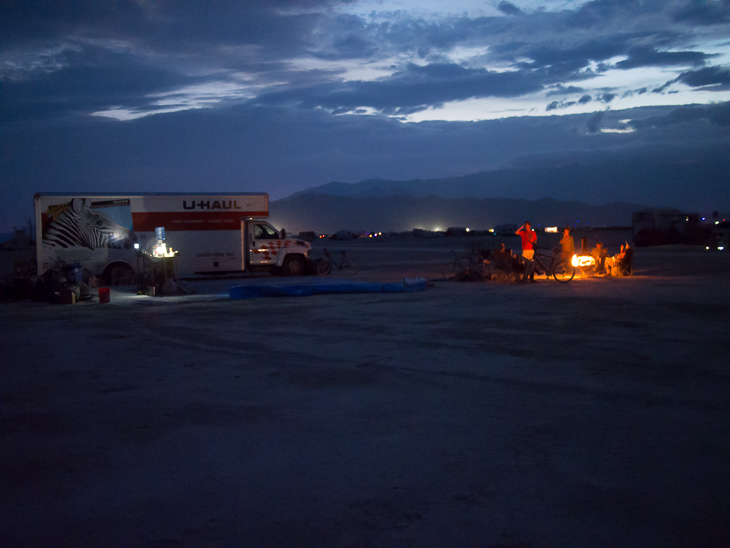 Sitting Around the Fire, Burning Man photo