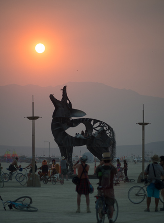 Coyote at Sunset, Burning Man photo