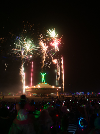 Fireworks at the Burn, Burning Man photo